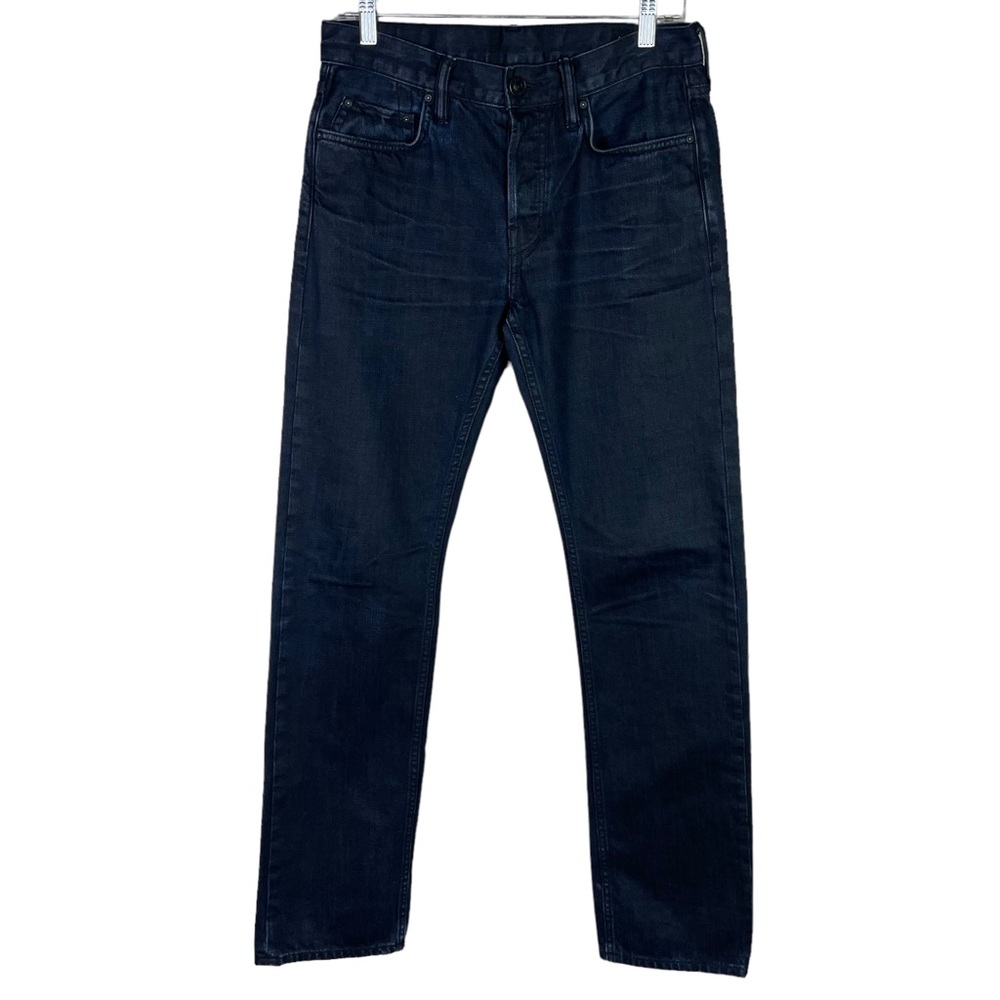 All Saints Iggy Jeans Dark Wash Button Fly Straight Leg Men’s Size 30